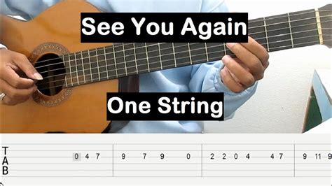 See You Again Guitar Tutorial One String Guitar Tabs Single String ...