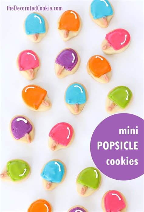 mini popsicle cookies - The Decorated Cookie