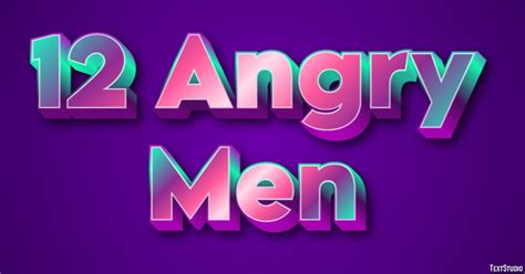 12 Angry Men Text Effect and Logo Design Movie