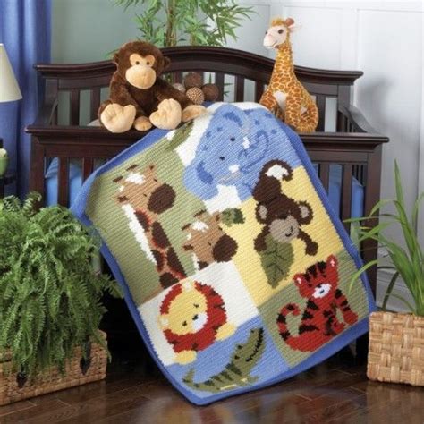 Jungle Buddies Blanket Crochet Kit | Baby blanket crochet, Baby blanket ...