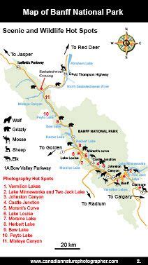 Map of Banff National Park