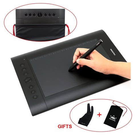 Huion H610 Pro Graphic Drawing Tablet with Carrying Bag and Glove- Buy Online in United Arab ...