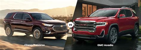 2021 Chevy Traverse vs GMC Acadia | Price, MPG, Features