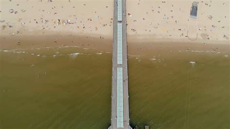 Bournemouth Beach Pier From Air Stock Footage SBV-348561820 - Storyblocks