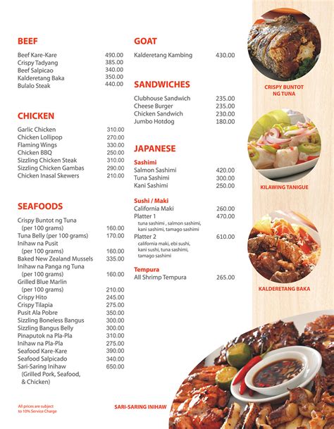 Manongs Menu