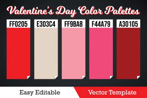 Valentines Day Color Palettes Vector Graphic by RODesign · Creative Fabrica