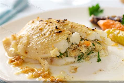 Dover Sole Fillets Stuffed with Crab Recipe