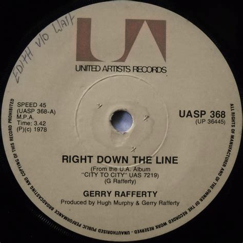 Gerry Rafferty – Right Down The Line (1978, Vinyl) - Discogs