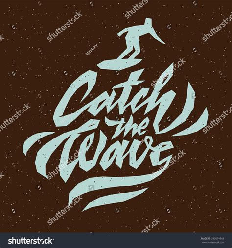 Catch Wave Logo Badge Creative Quote Stock Vector (Royalty Free ...