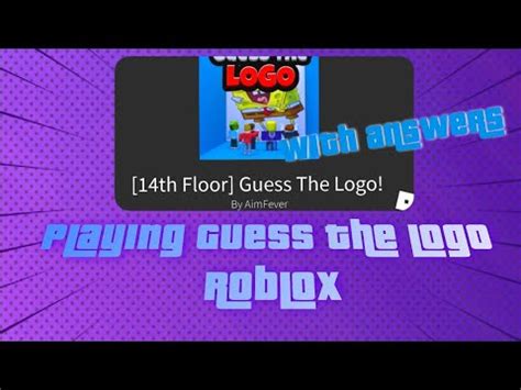 Playing Guess The Logo Roblox(with answers) - YouTube