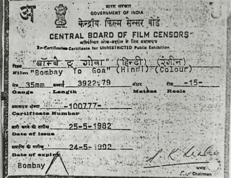 Understanding the Censor Certificate and the India Central Board of Film Certification - Falling ...