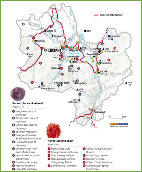 Lucerne Tourist Map