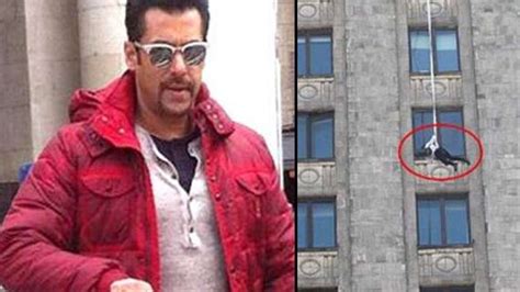 Salman Khan spotted performing daring stunts for 'Kick' (view pics ...