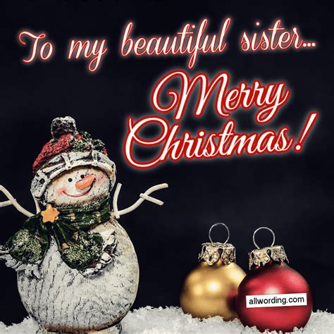 50+ Festive Christmas Wishes For a Sister » AllWording.com