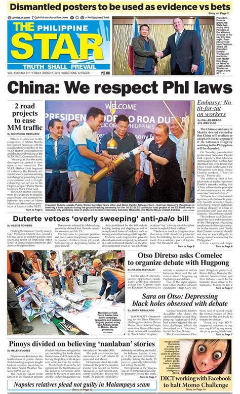 ASEANEWS HEADLINES MARCH 01, 2019: CHINA: We respect PHL laws- Chinese ...