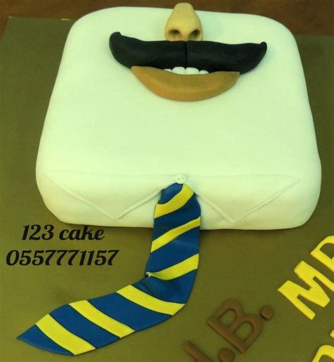 Mustache cake - Decorated Cake by Hiyam Smady - CakesDecor