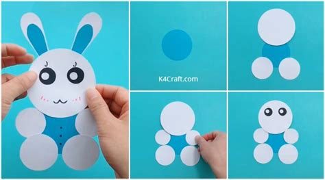 Paper Rabbit Craft for Kids – Step by Step Tutorial - K4 Craft