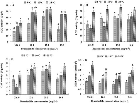 Effects of brassinolide on membrane quality and antioxidant enzyme... | Download Scientific Diagram