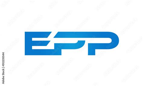 Connected EPP Letters logo Design Linked Chain logo Concept Stock ...