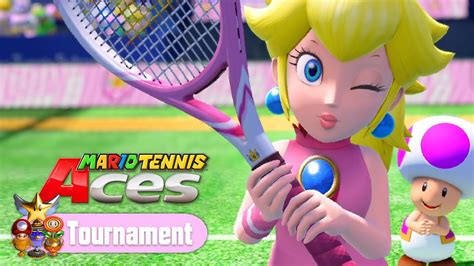 Mario Tennis Aces - Tournament Mode: All Cups (Peach Gameplay) - YouTube