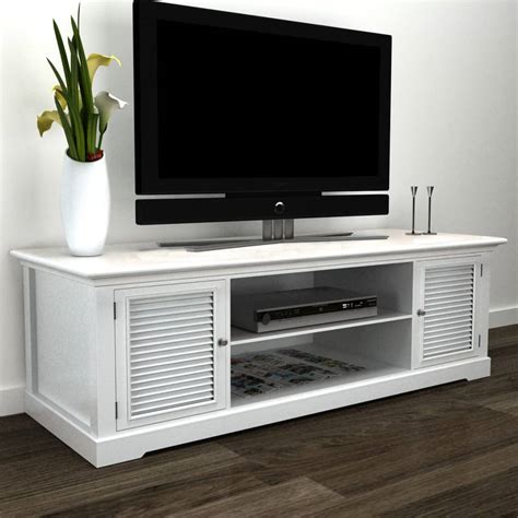 White Wooden TV Stand | vidaXL.co.uk