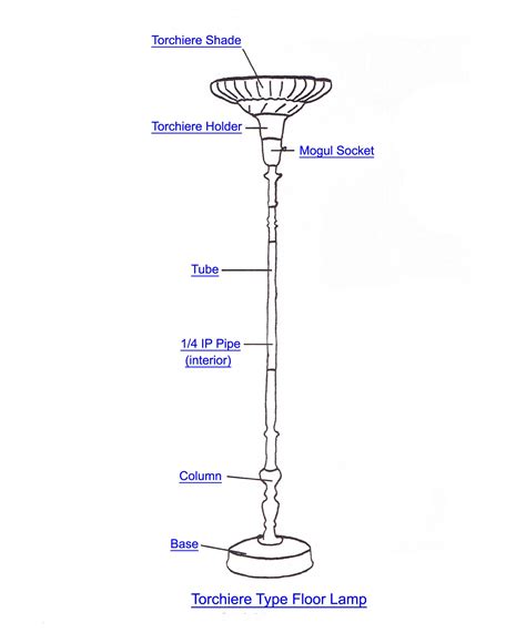 Torchiere Lamp Part Index