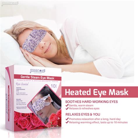 Heat Eye Mask for Sleeping, Dry Puffy Eyes, Dark Circles, Heated Eye M ...