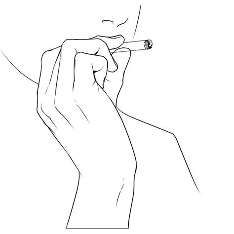 Pin by Silent on hands | Outline art, Indie drawings, Smoke drawing