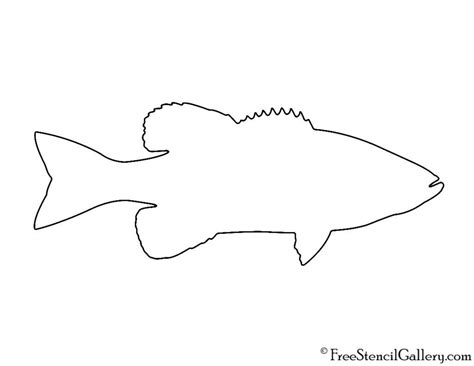 Bass Fish Silhouette Stencil | Free Stencil Gallery in 2020 | Fish stencil, Fish silhouette ...