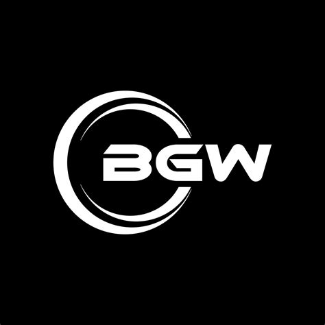 BGW letter logo design in illustration. Vector logo, calligraphy ...