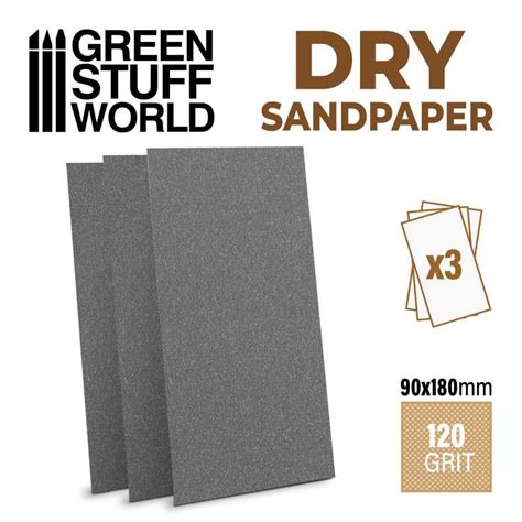 SandPaper 180x90mm - DRY 120 grit | - GSW