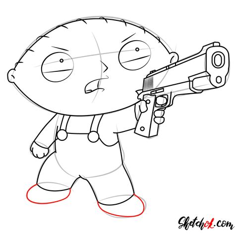 Step-by-Step Tutorial on How to Draw Stewie Griffin with a Gun