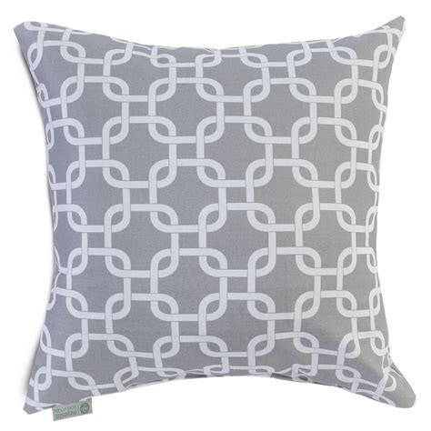 Shop Majestic Home Goods Gray Links Geometric Square Outdoor Decorative ...