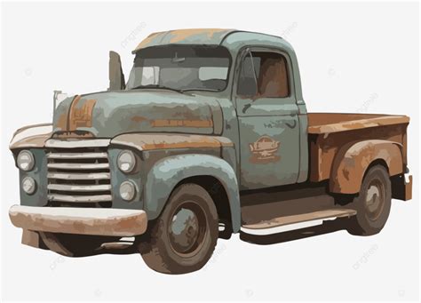 Old Truck Illustration Vector, Illustration, Art, Vechicle PNG and Vector with Transparent ...