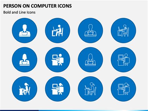 Person on Computer Icons for PowerPoint and Google Slides - PPT Slides