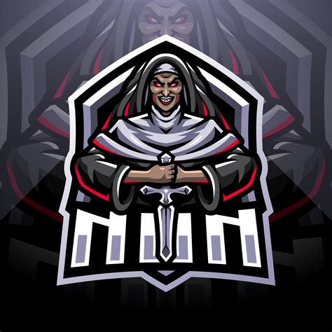 Nun esport mascot logo design By Visink | TheHungryJPEG