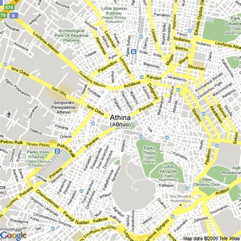 Map of Athens Greece - Free Printable Maps