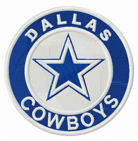 Dallas Cowboys round logo embroidery design