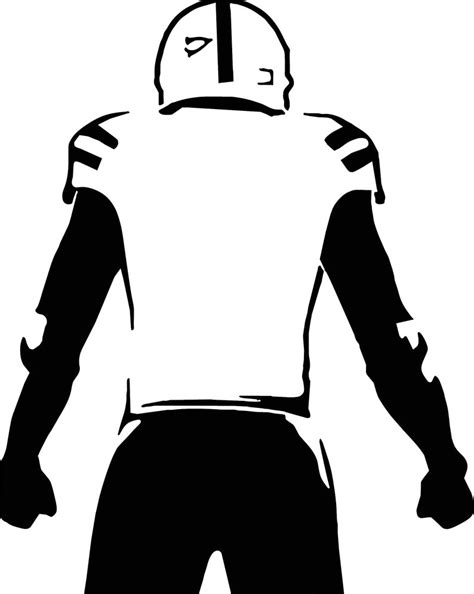 Football Player Stencil Football Player Silhouette - Etsy