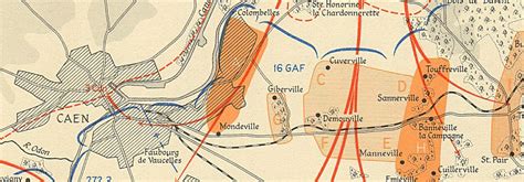 Operation Goodwood Battle Plan July 1944. Caen Normandy Overlord 1962 old map