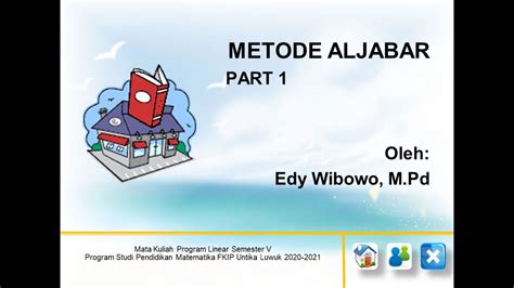 Program Linear - Metode Aljabar Part 1 - YouTube