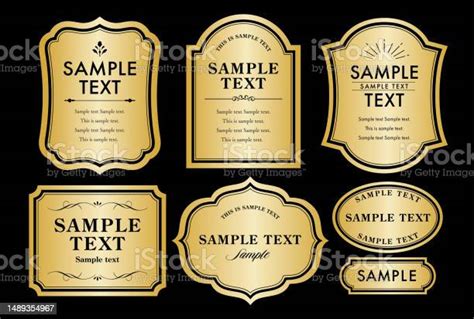 Vintage Gold Label Design Templates Stock Illustration - Download Image Now - Gold - Metal, Gold ...