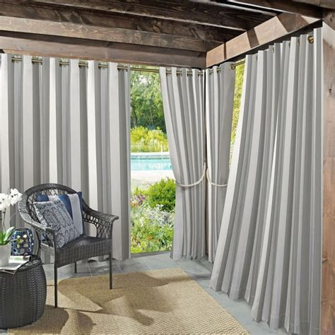 Sun Zero Valencia Cabana Stripe Indoor/Outdoor UV Protectant Curtain Panel - Walmart.com ...