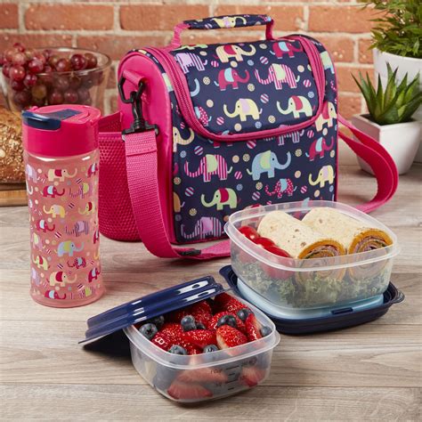 Melissa Insulated Kids Matching Lunch Bag Kit with Reusable Water ...