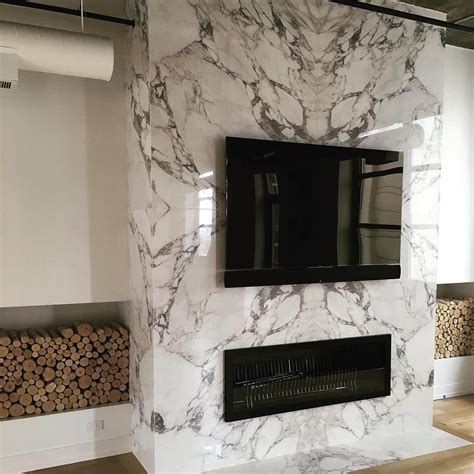 Arabescato Statuario | Porcelain Tile | Marble Look | Slab | Fireplace ...