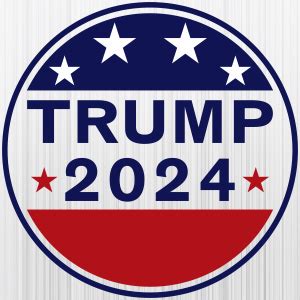 Trump 2024 Circle SVG | Trump 2024 PNG | Trump 2024 US Flag vector File