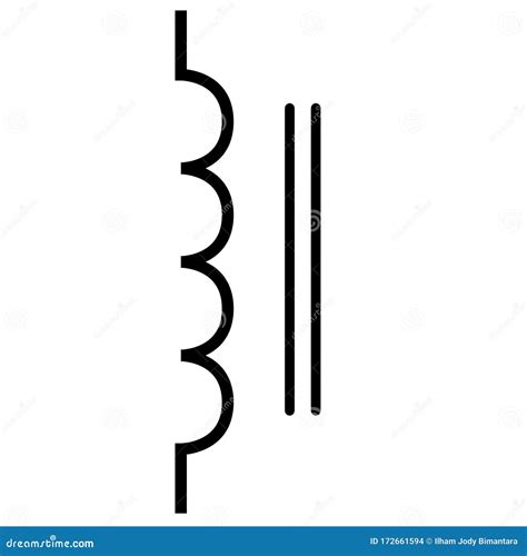 Inductor International Component Symbol For Circuit Design Royalty-Free Stock Photo ...