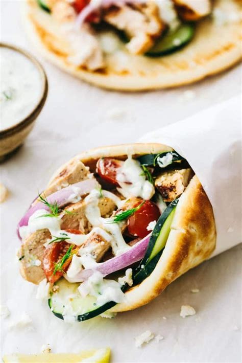 Homemade Chicken Gyro with Tzatziki | Chicken gyro recipe, Chicken ...