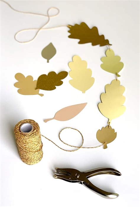 Easy DIY Paper Leaf Garland for Fall - Be Brave and Bloom | Leaf crafts, Autumn leaves craft ...