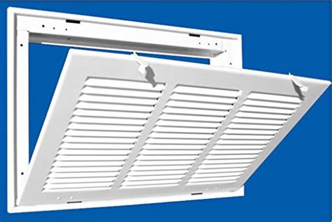 24" X 18 Steel Return Air Filter Grille for 1" Filter - Fixed Hinged - Ceiling Recommended ...